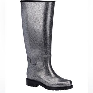 Melissa Fullness Rainboots Sparkle Glitter Rubber Rain Boot